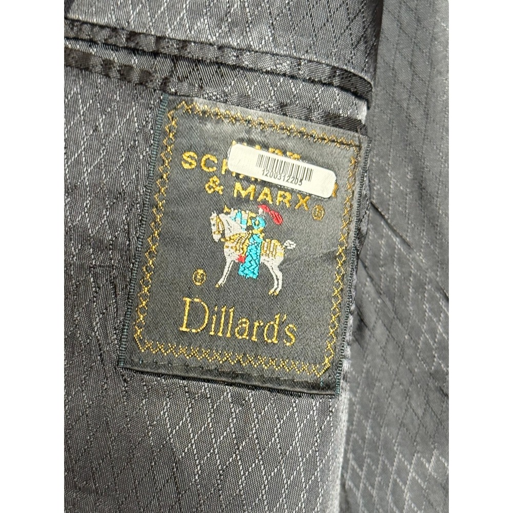 Micron 2000 Fine Australian Wool Hart Schaffner Marx Navy Blazer Mens 44R - Picture 8 of 9